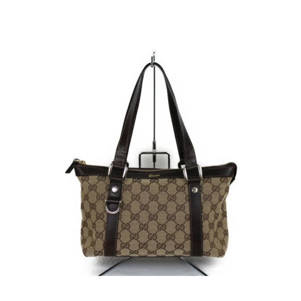 GUCCI GG canvas handbag brown